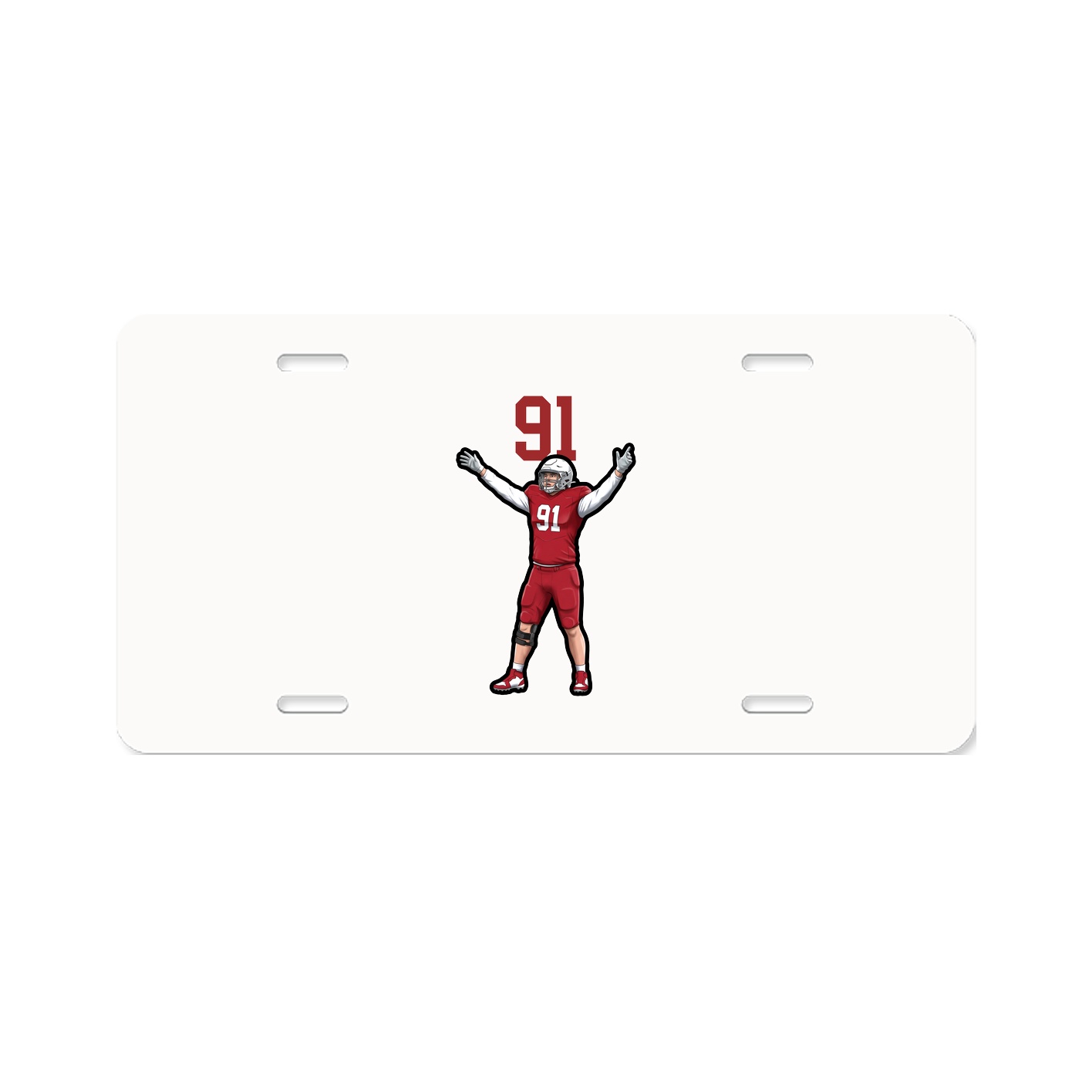 License Plate — Number Top in Classic