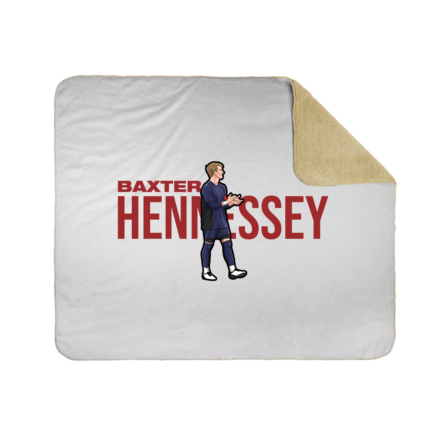 Throw Blanket — Player Name in White