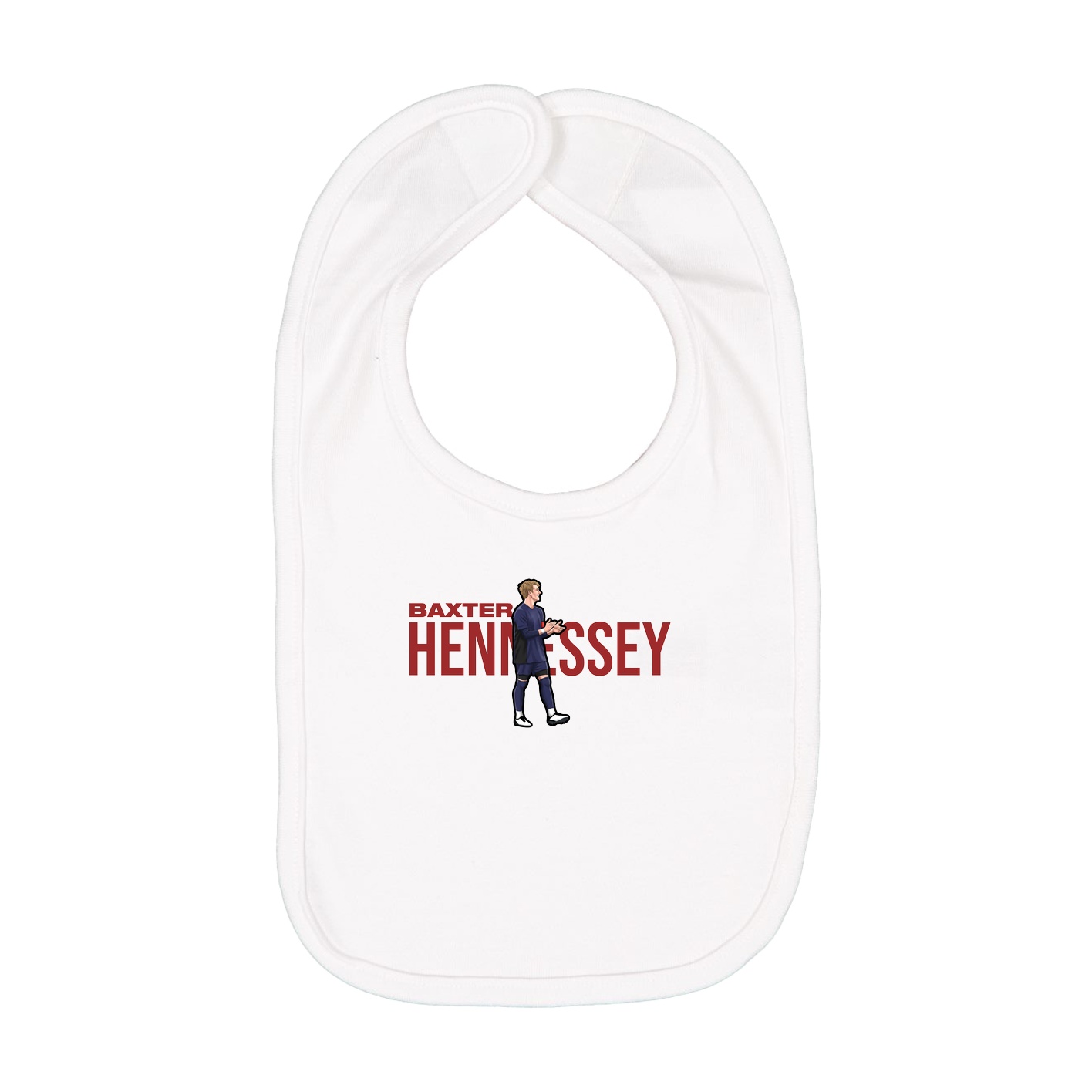 Infant Bib — Player Name in White