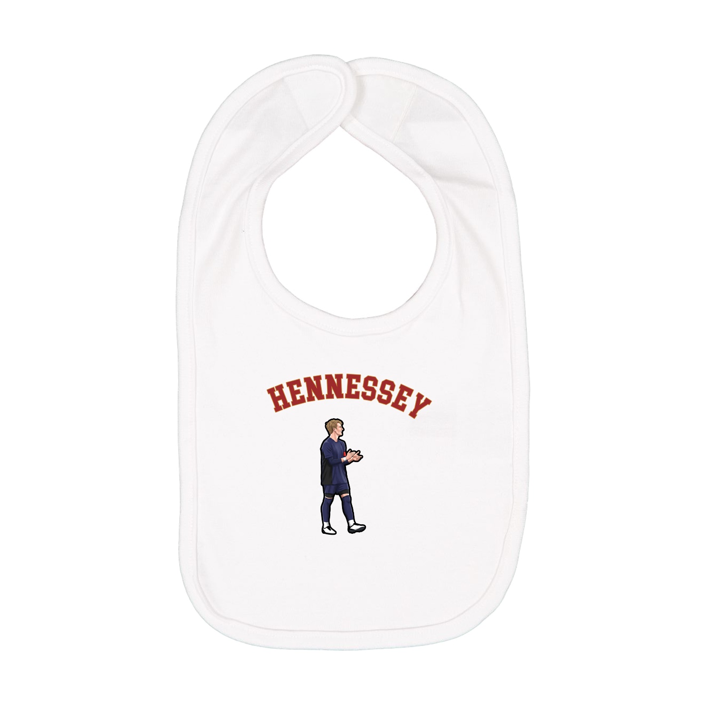 Infant Bib — Shirsey Arch in White