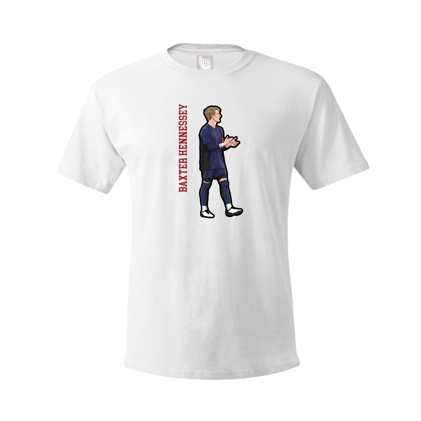 Tee — Name Vertical in White