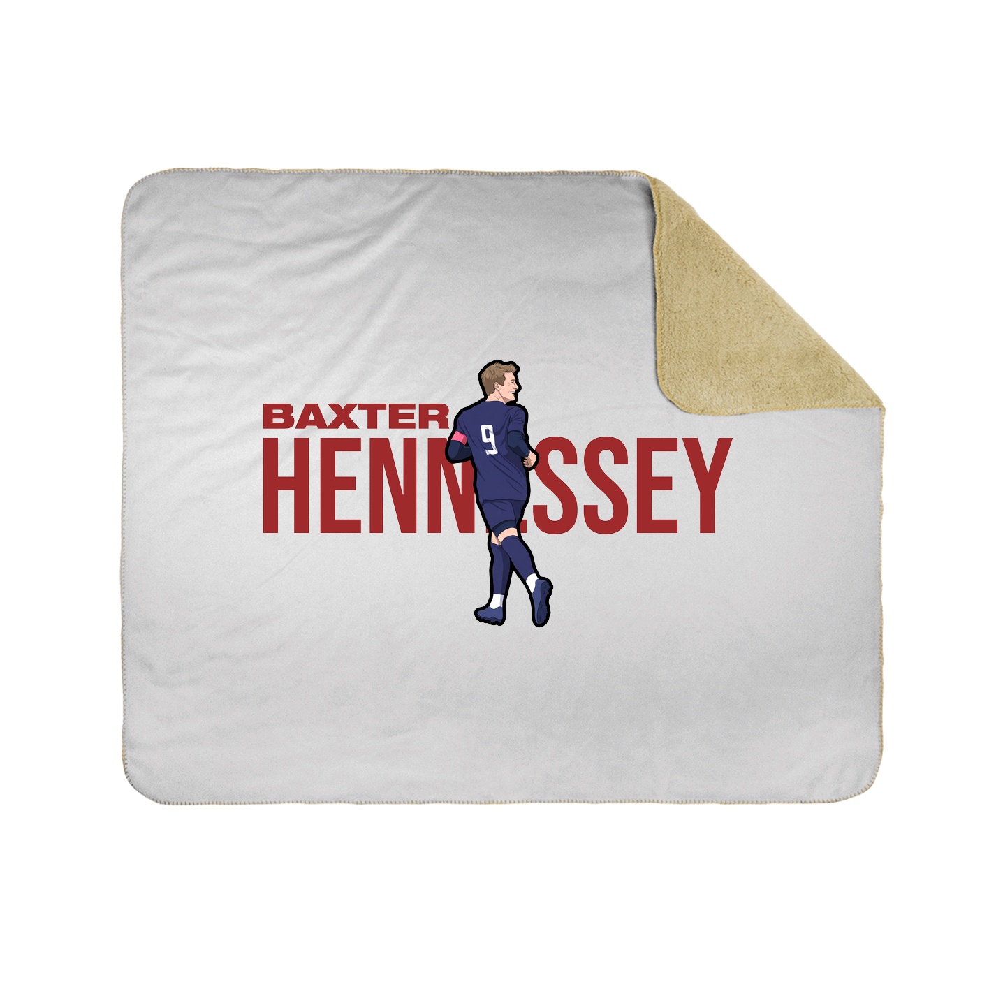 Throw Blanket — Player Name in White