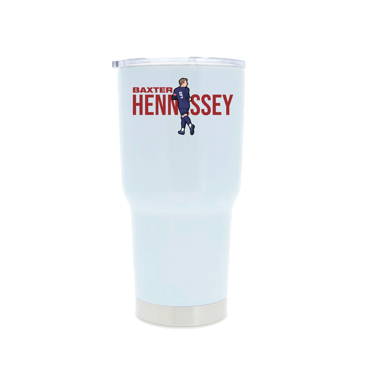 30oz Stainless Steel Tumbler — Player Name in White