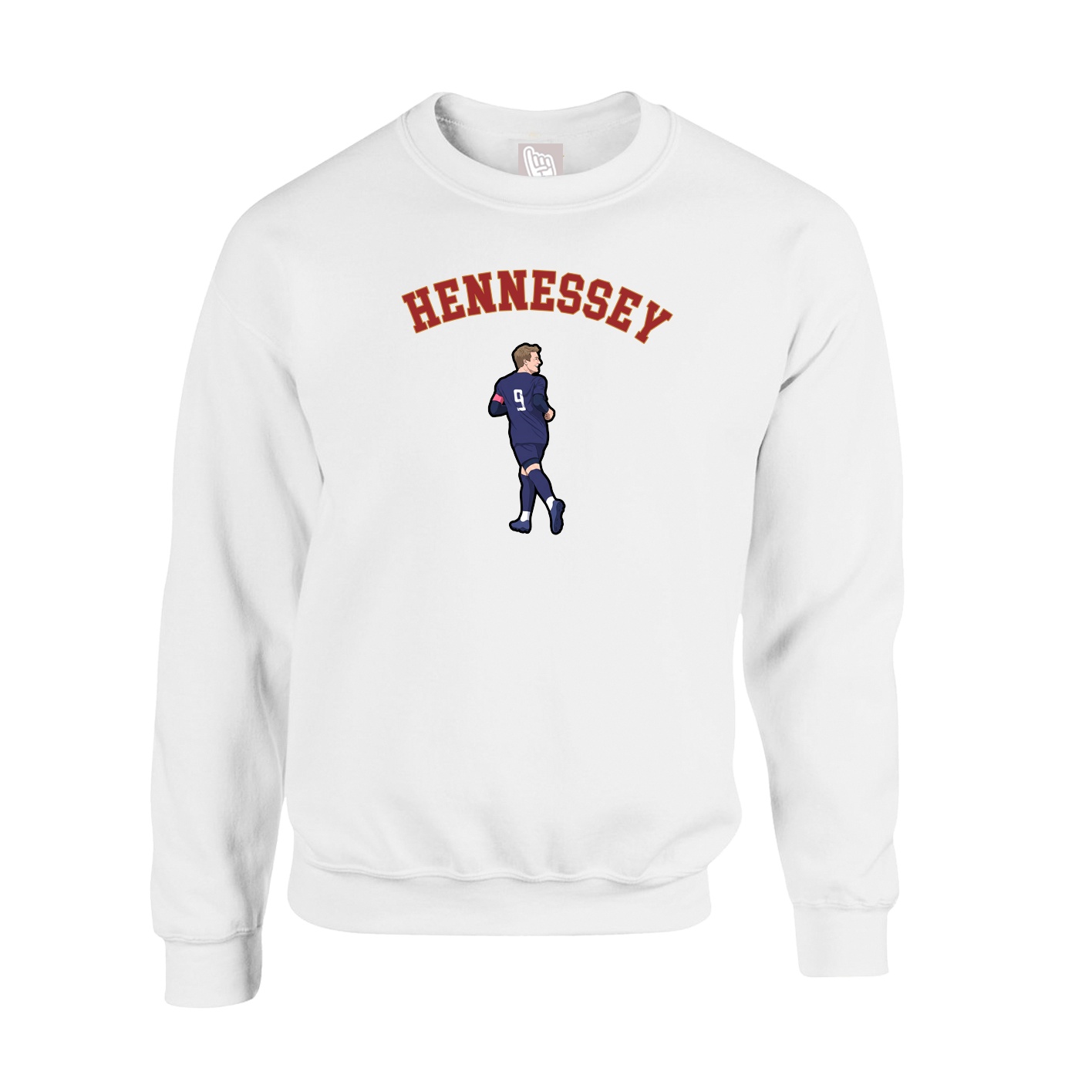 Fleece Crew — Shirsey Arch in White