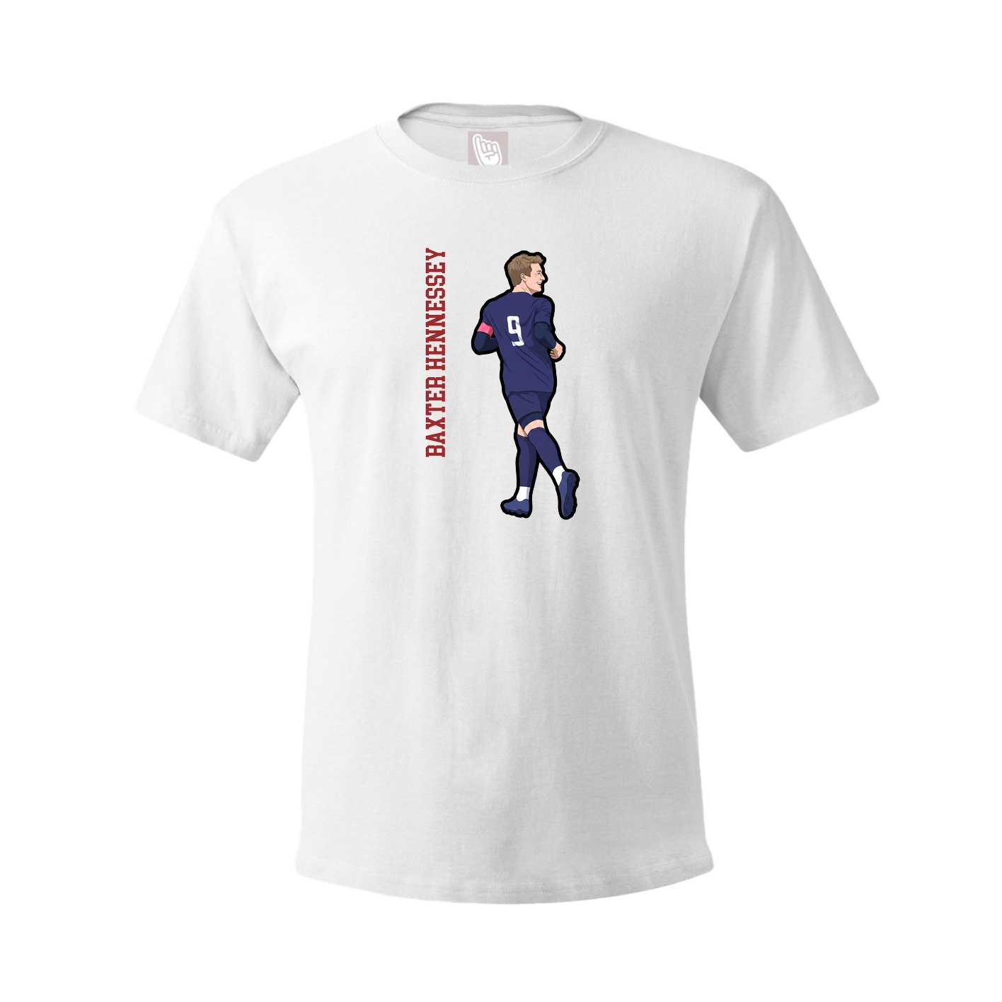 Youth Tee — Name Vertical in White