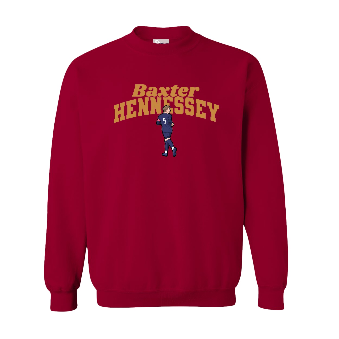 Fleece Crew — Signature Arch in Cardinal