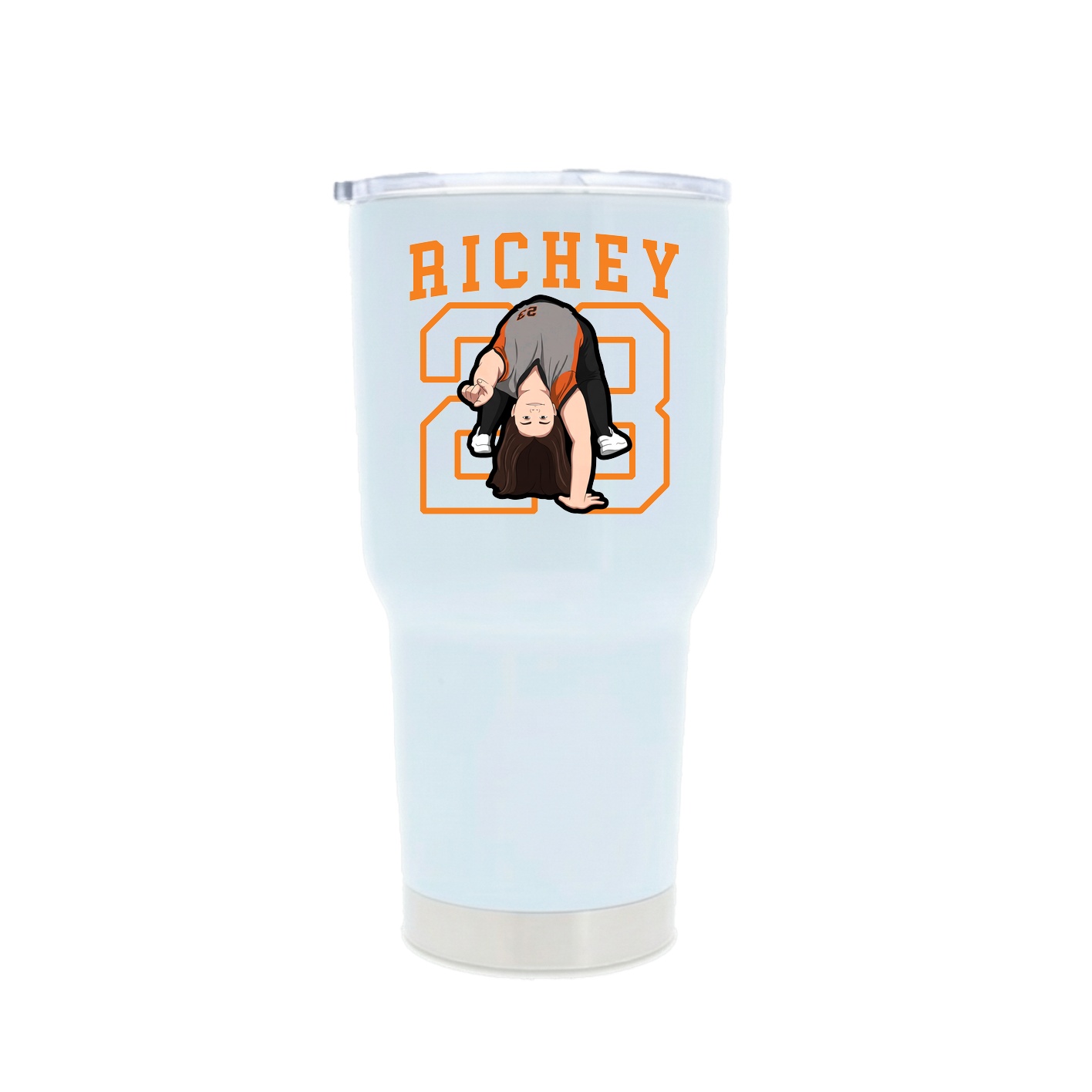 30oz Stainless Steel Tumbler — Shirsey in White