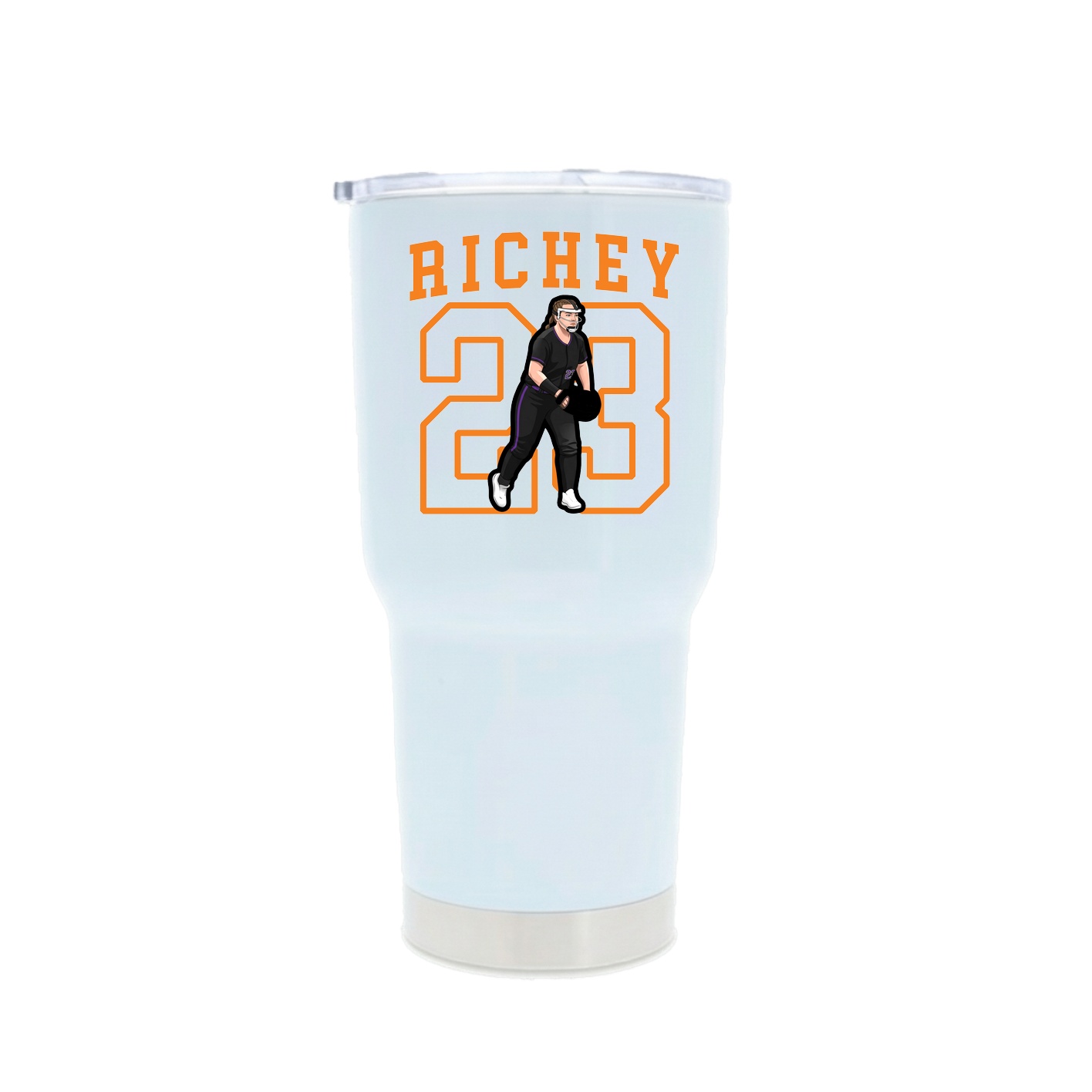 30oz Stainless Steel Tumbler — Shirsey in White
