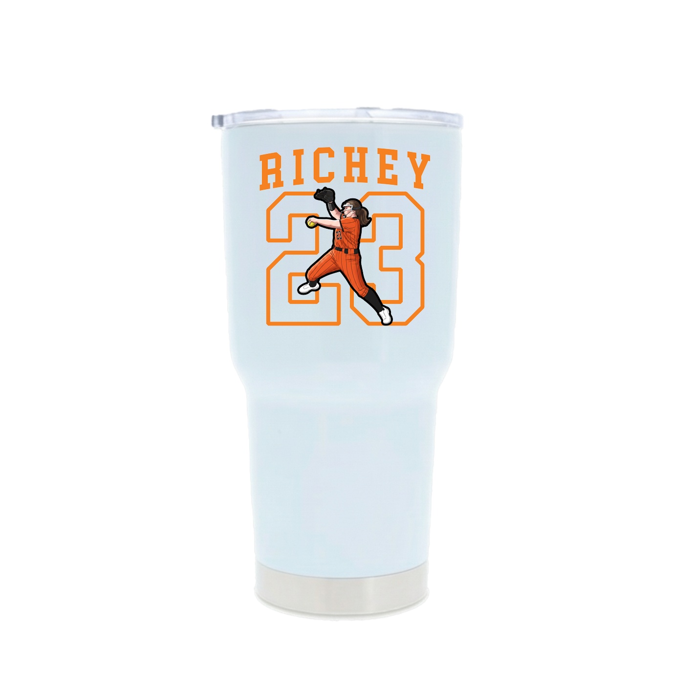 30oz Stainless Steel Tumbler — Shirsey in White