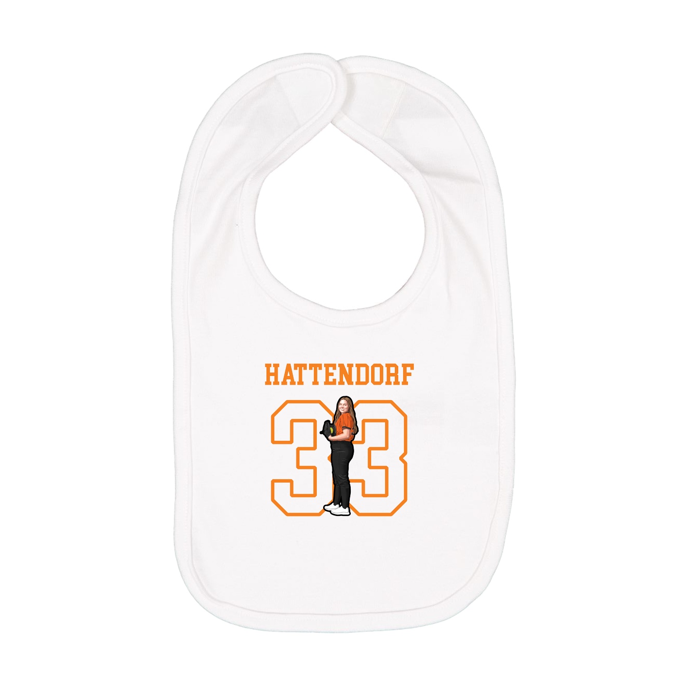 Infant Bib — Shirsey in White