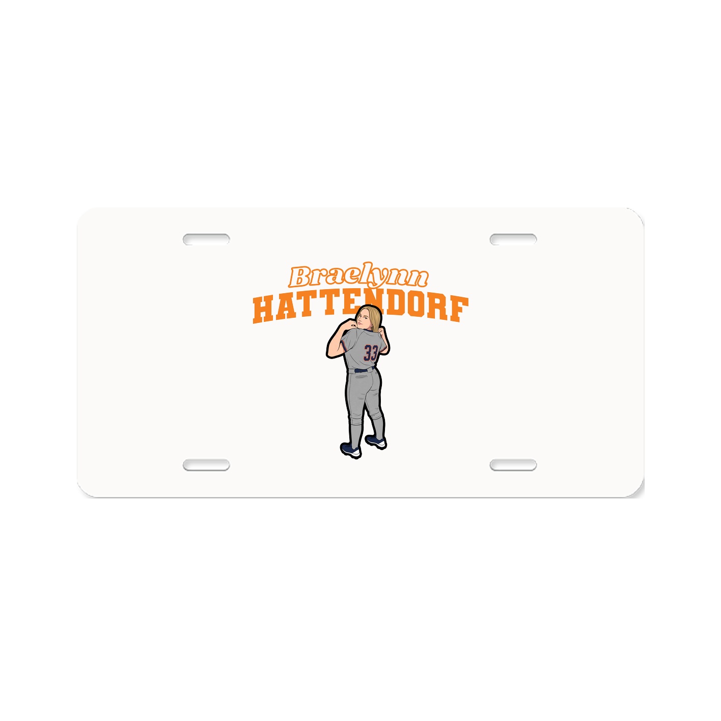 License Plate — Name Arch in Classic