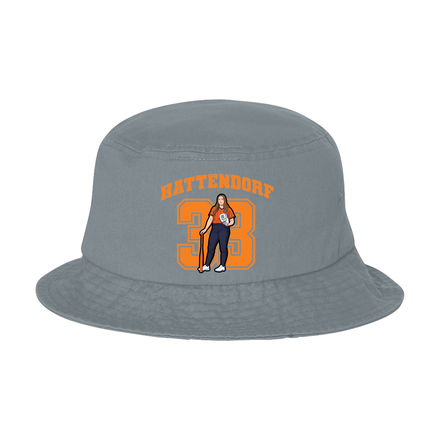 Bucket Cap — Number in Grey