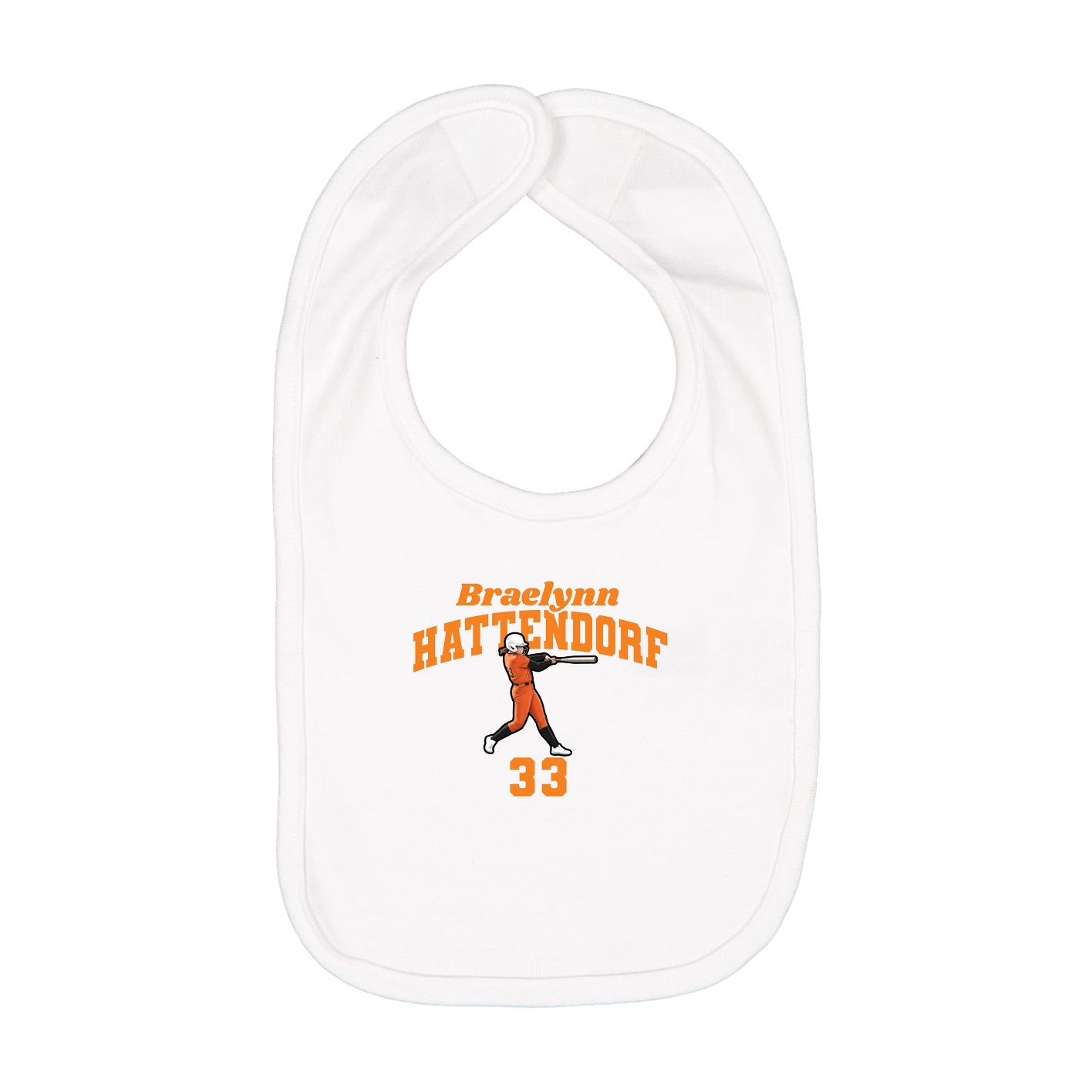 Infant Bib — Signature Arch in White