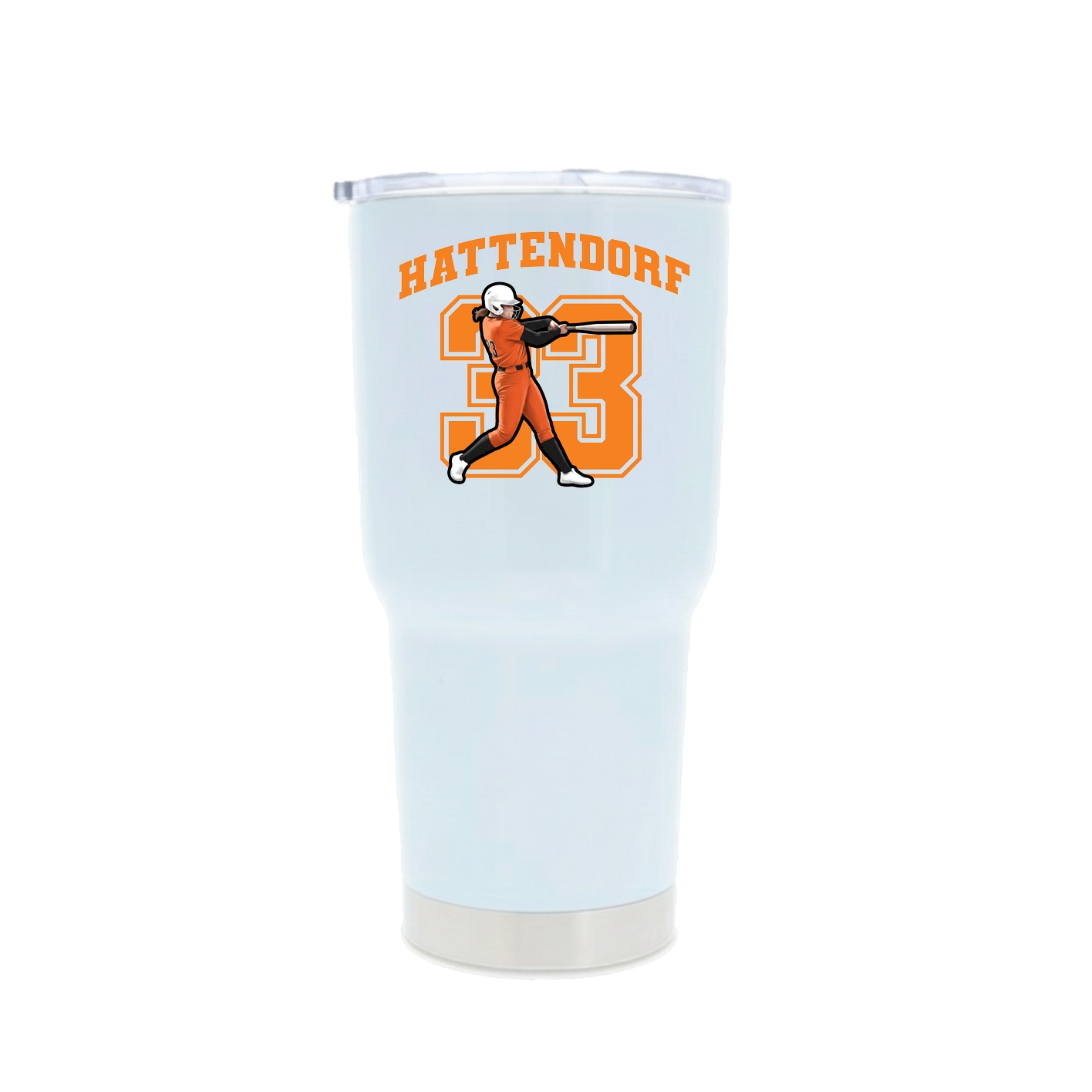 30oz Stainless Steel Tumbler — Number in White