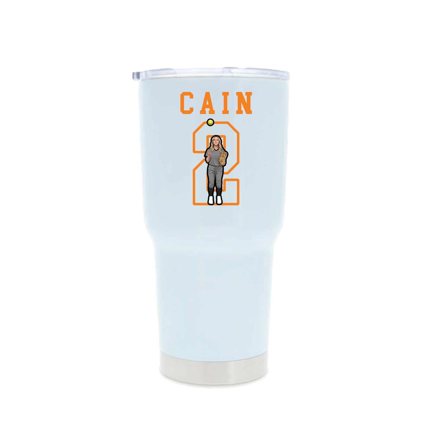 30oz Stainless Steel Tumbler — Shirsey in White