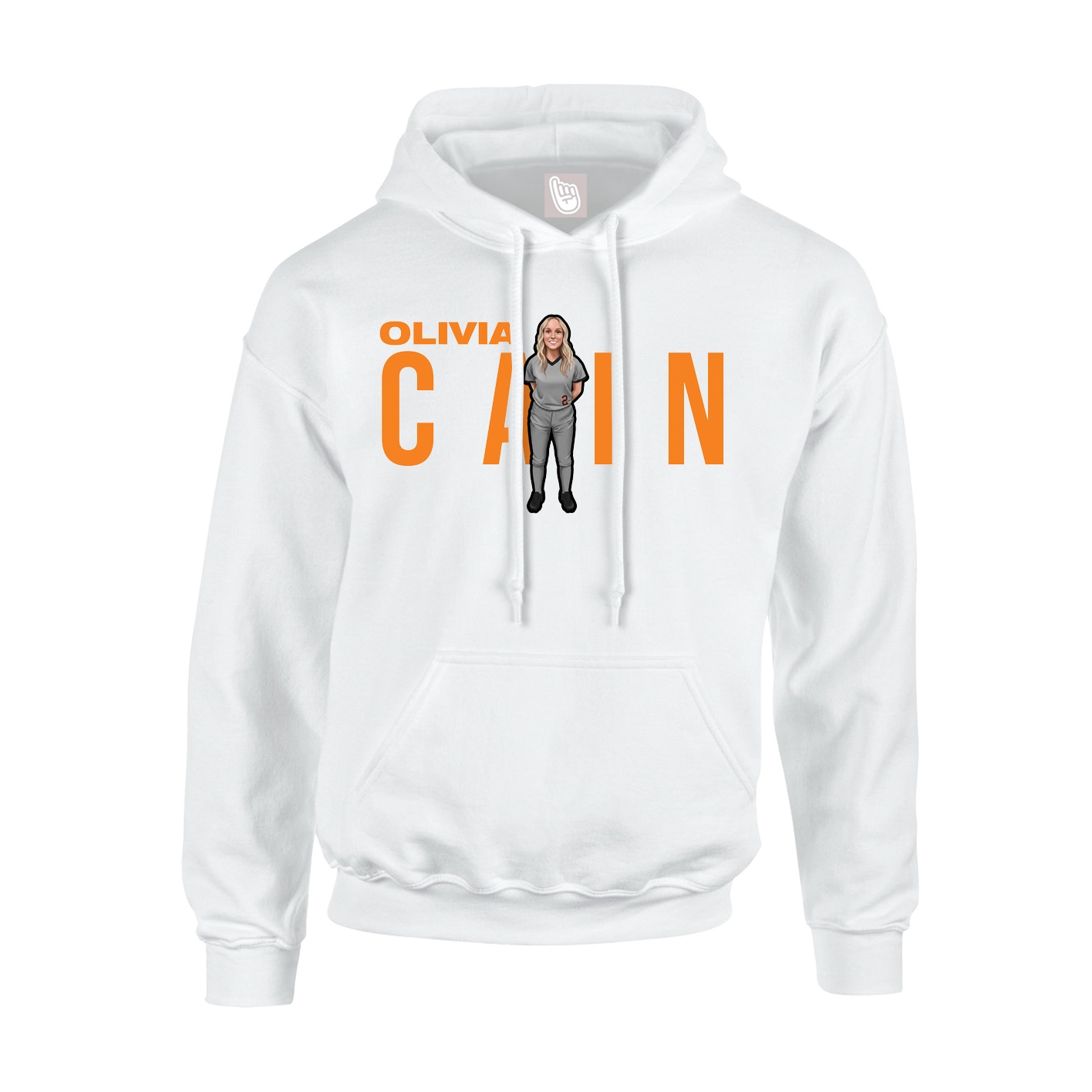 Hoodie — Player Name in White