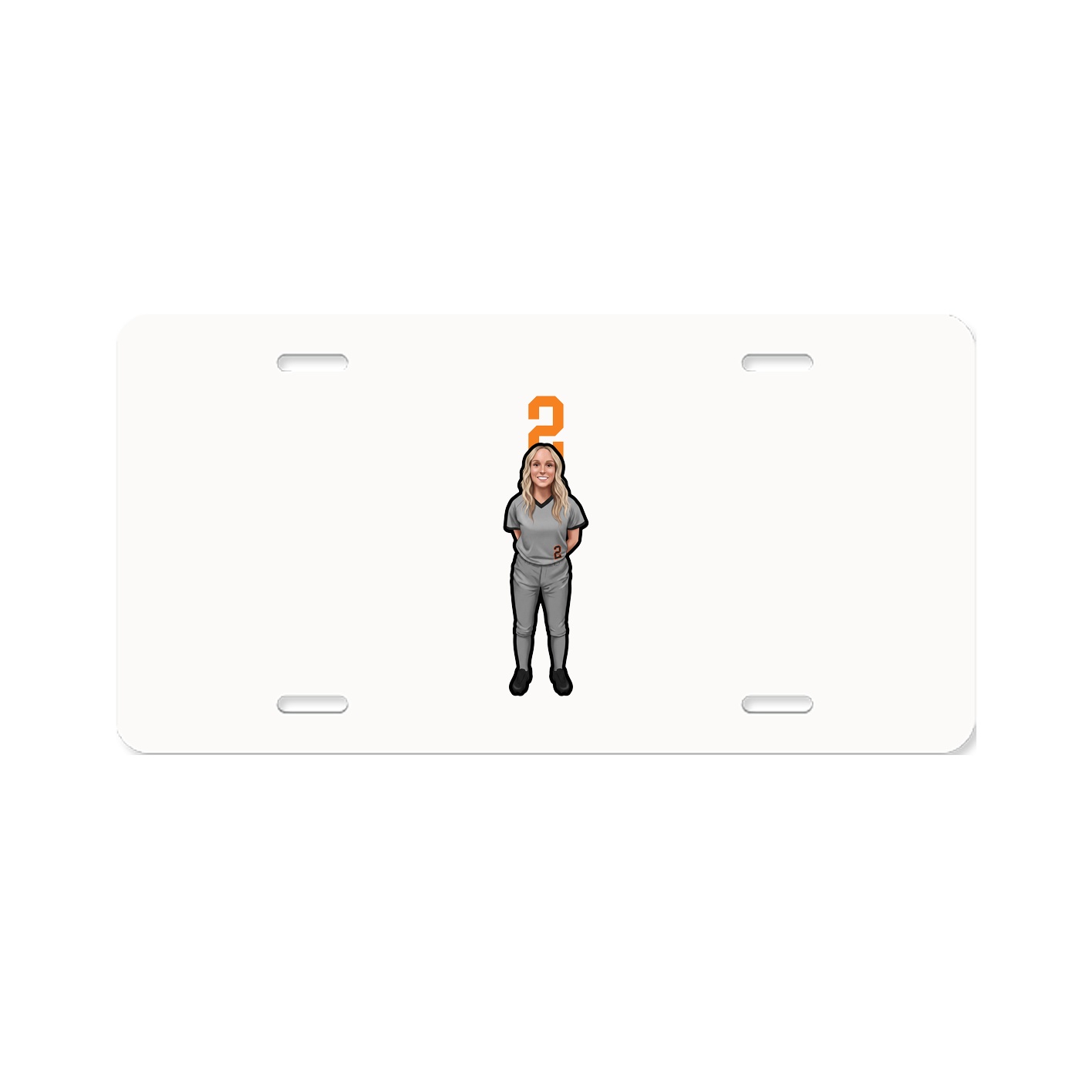 License Plate — Number Top in Classic