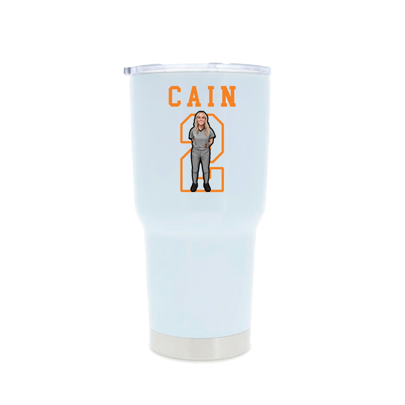 30oz Stainless Steel Tumbler — Shirsey in White