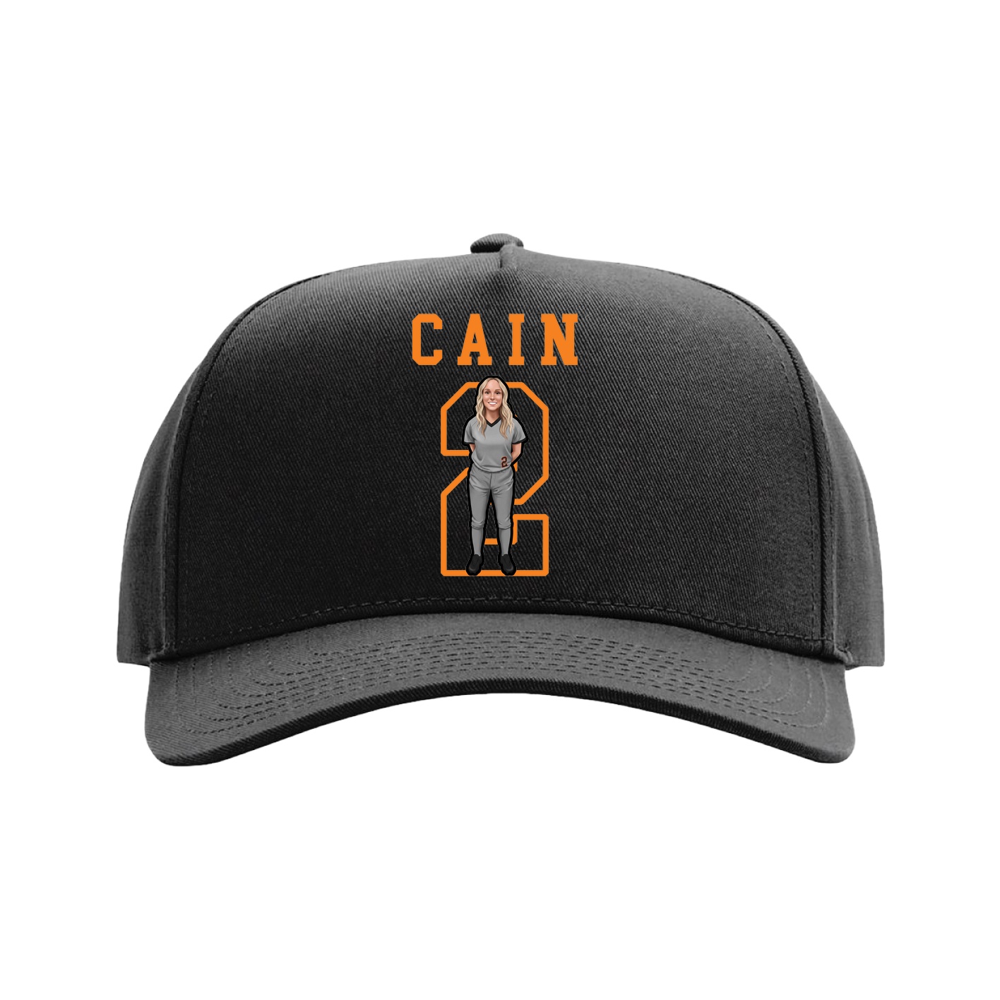 Full Fabric Five-Panel Champ Cap — Shirsey in Black