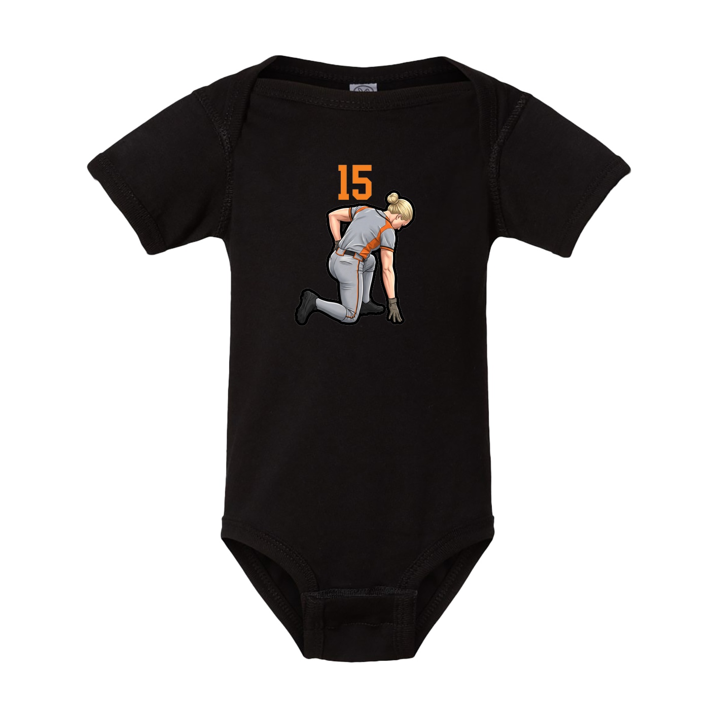 Baby Onesie — Number Top in Black