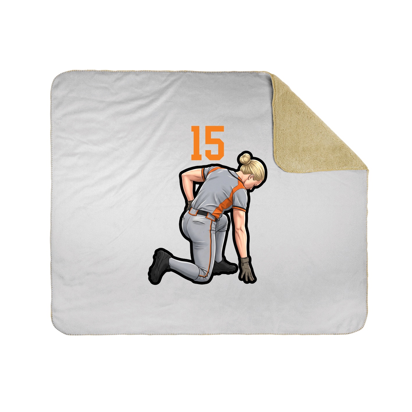 Throw Blanket — Number Top in White