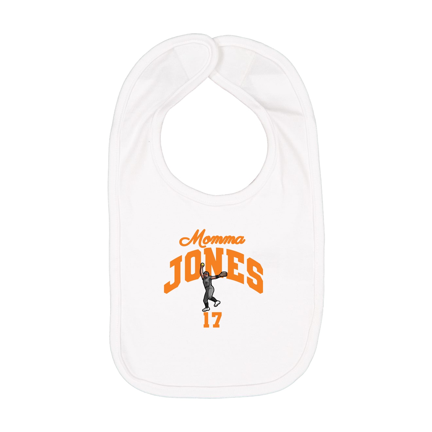 Infant Bib — Mothers Day Arch in White