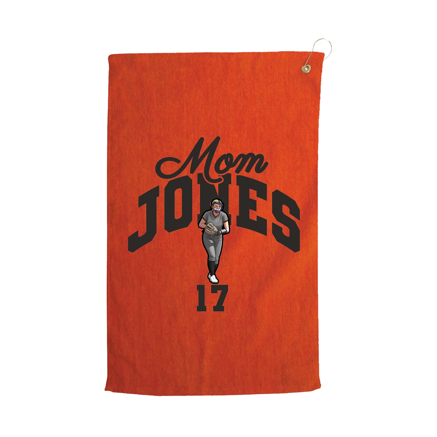 Golf Towel — Mothers Day Arch in Orange