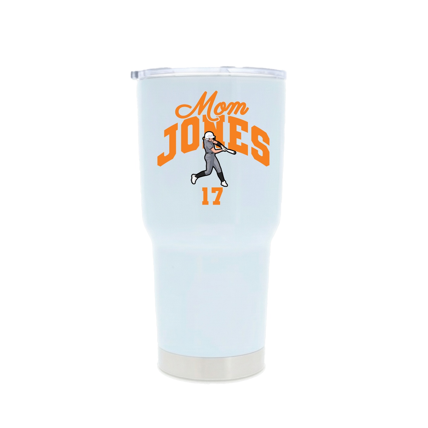 30oz Stainless Steel Tumbler — Mothers Day Arch in White