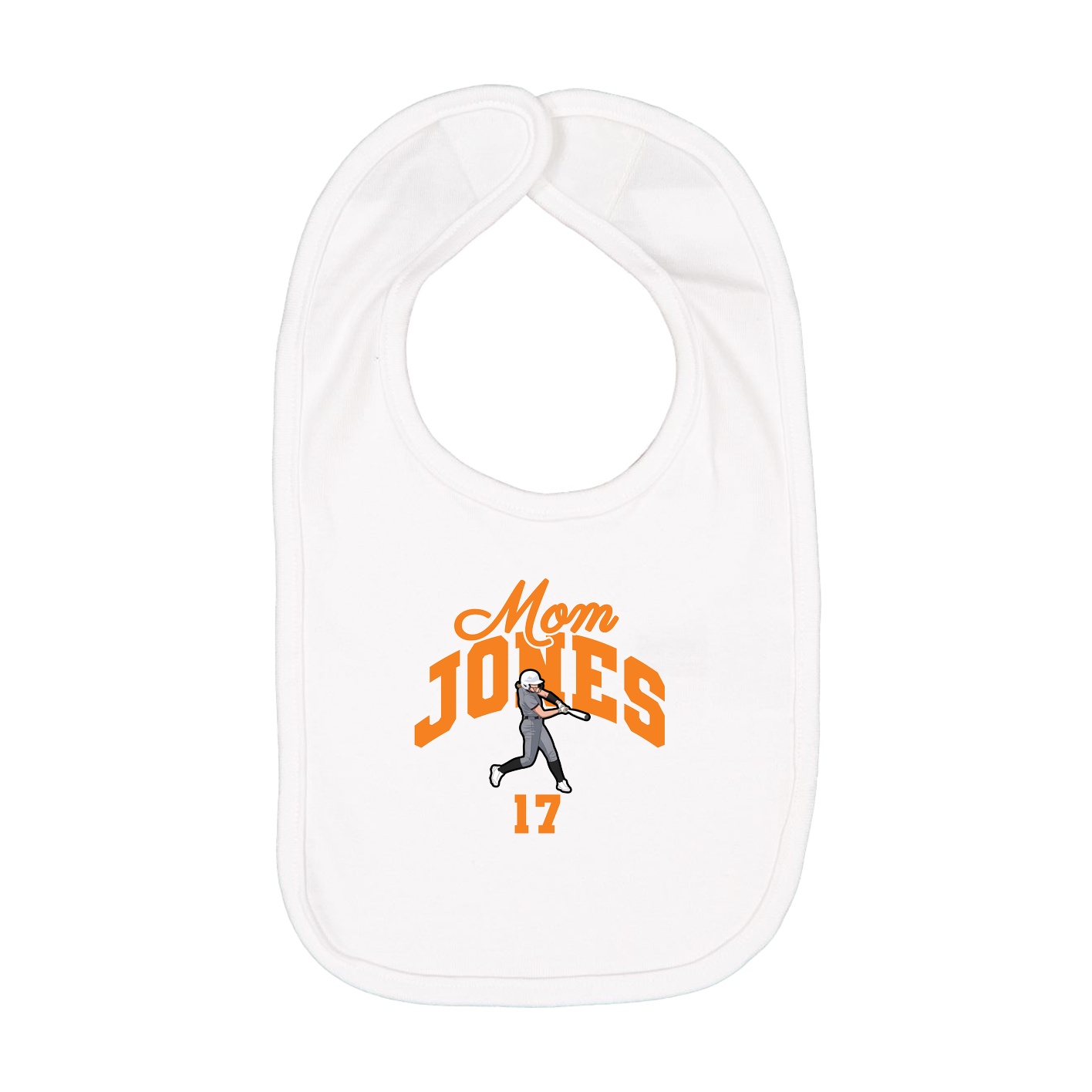 Infant Bib — Mothers Day Arch in White