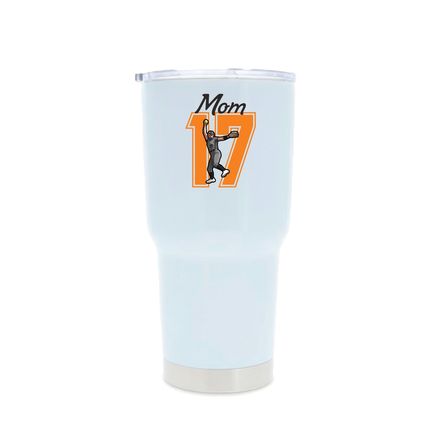 30oz Stainless Steel Tumbler — Mothers Day Shirsey in White