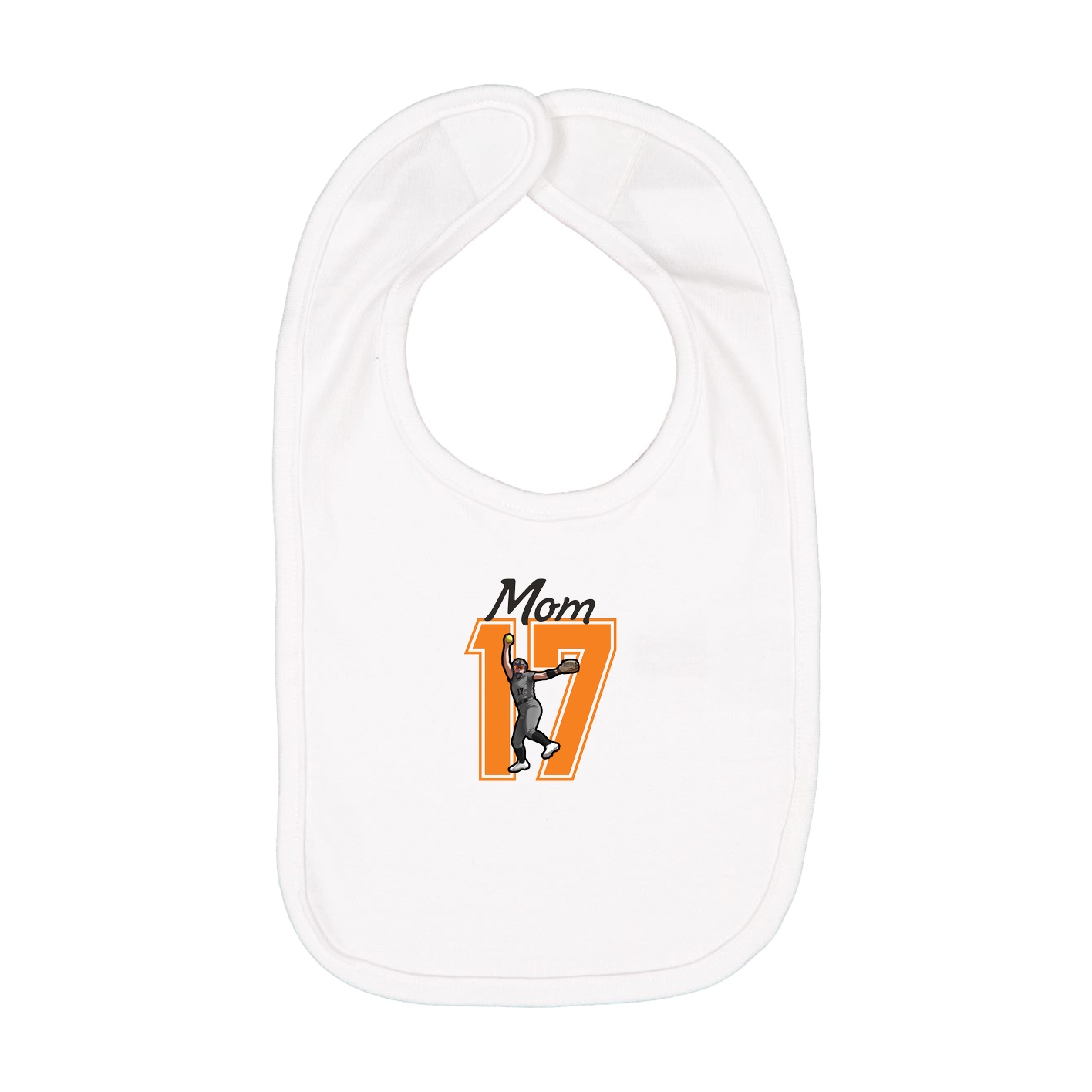 Infant Bib — Mothers Day Shirsey in White