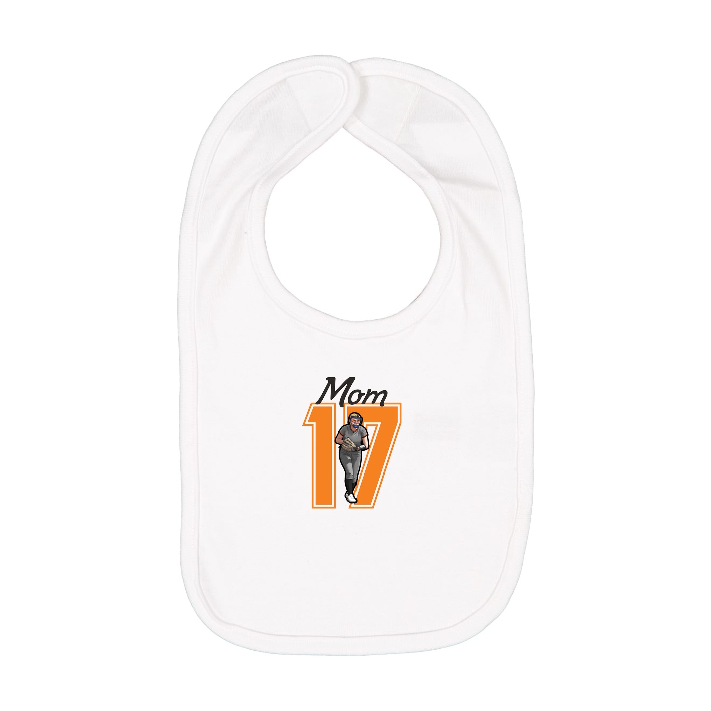 Infant Bib — Mothers Day Shirsey in White