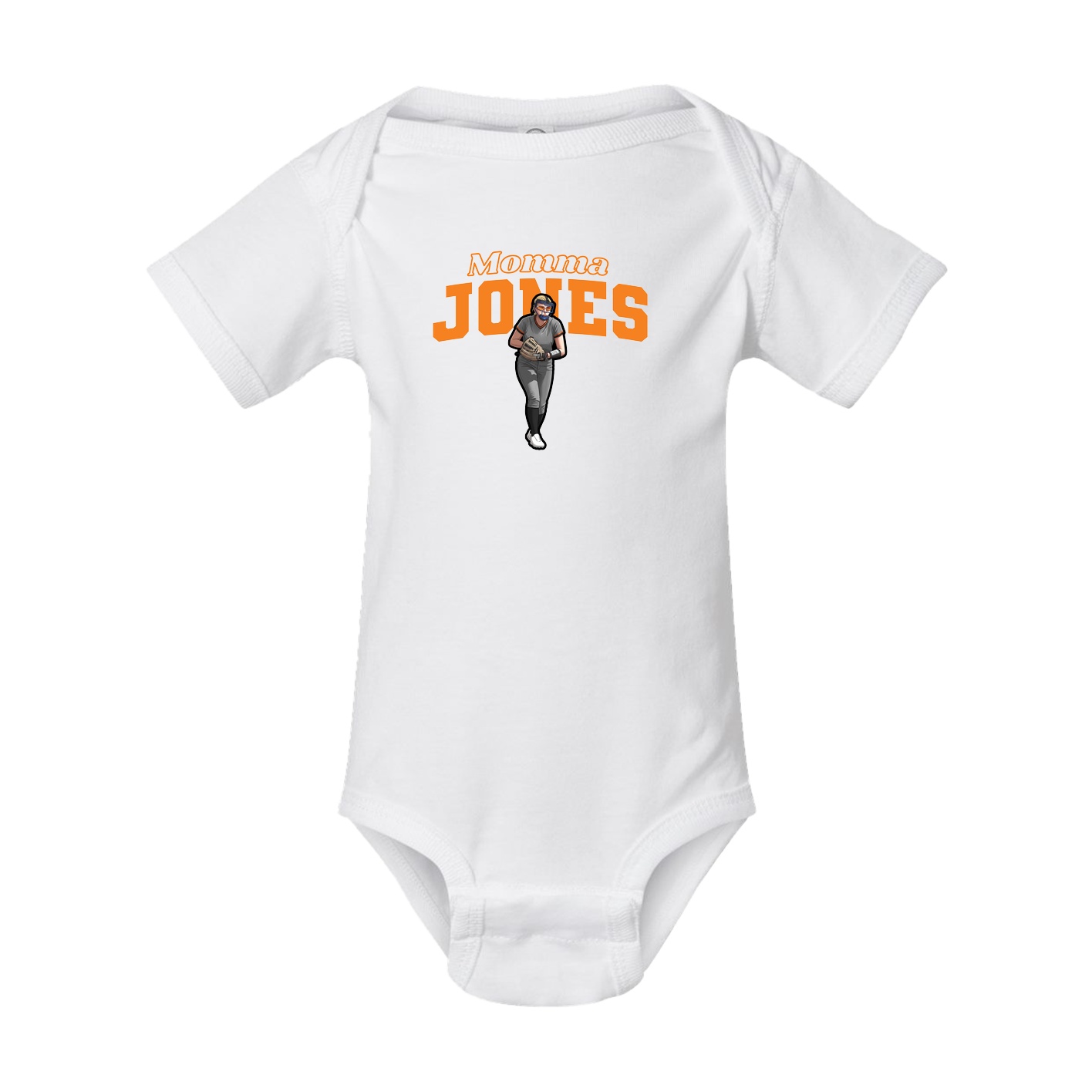 Baby Onesie — Mothers Day Block in White