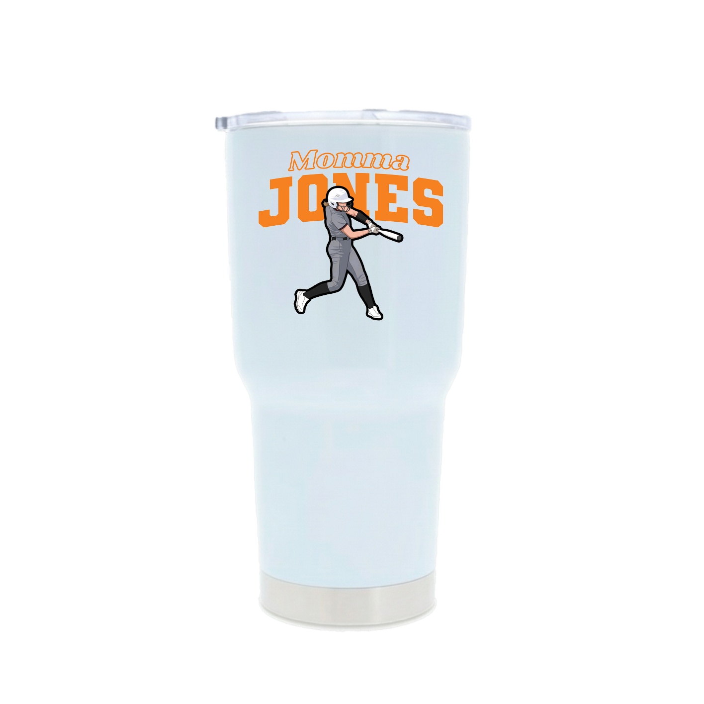 30oz Stainless Steel Tumbler — Mothers Day Block in White