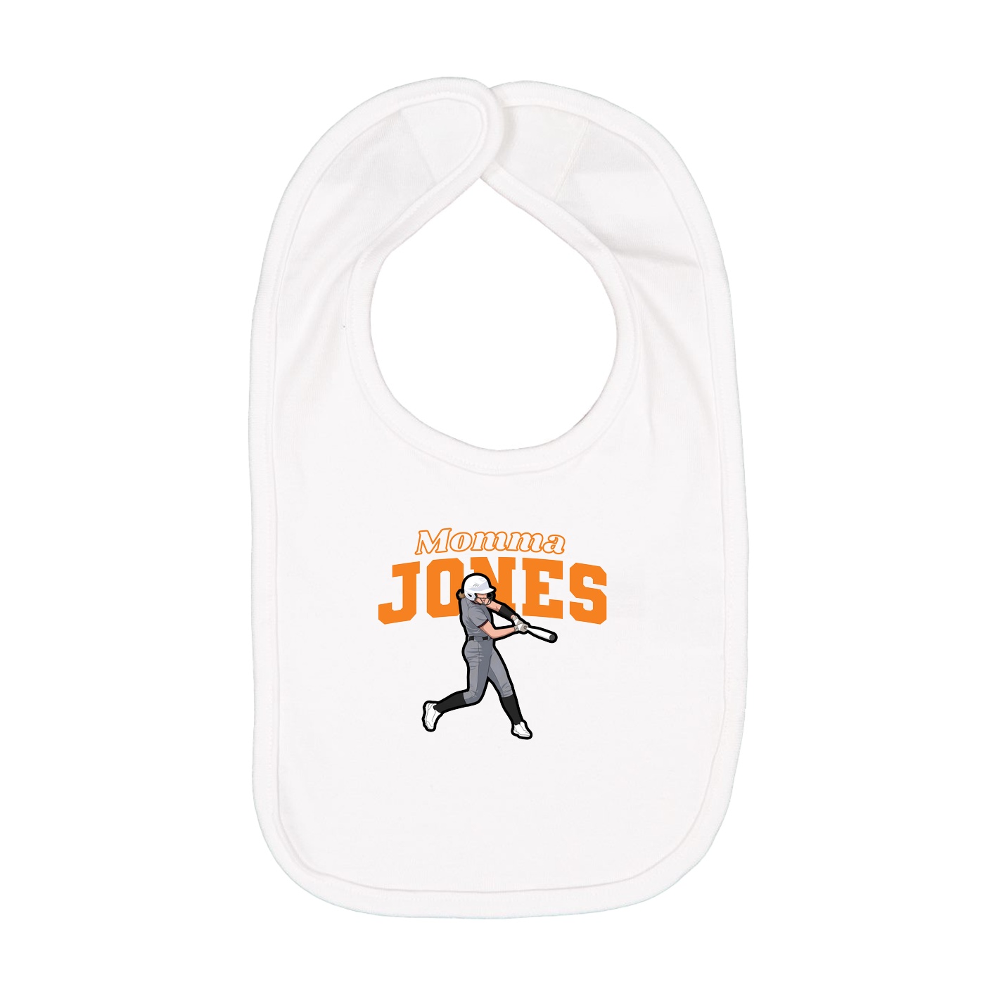 Infant Bib — Mothers Day Block in White