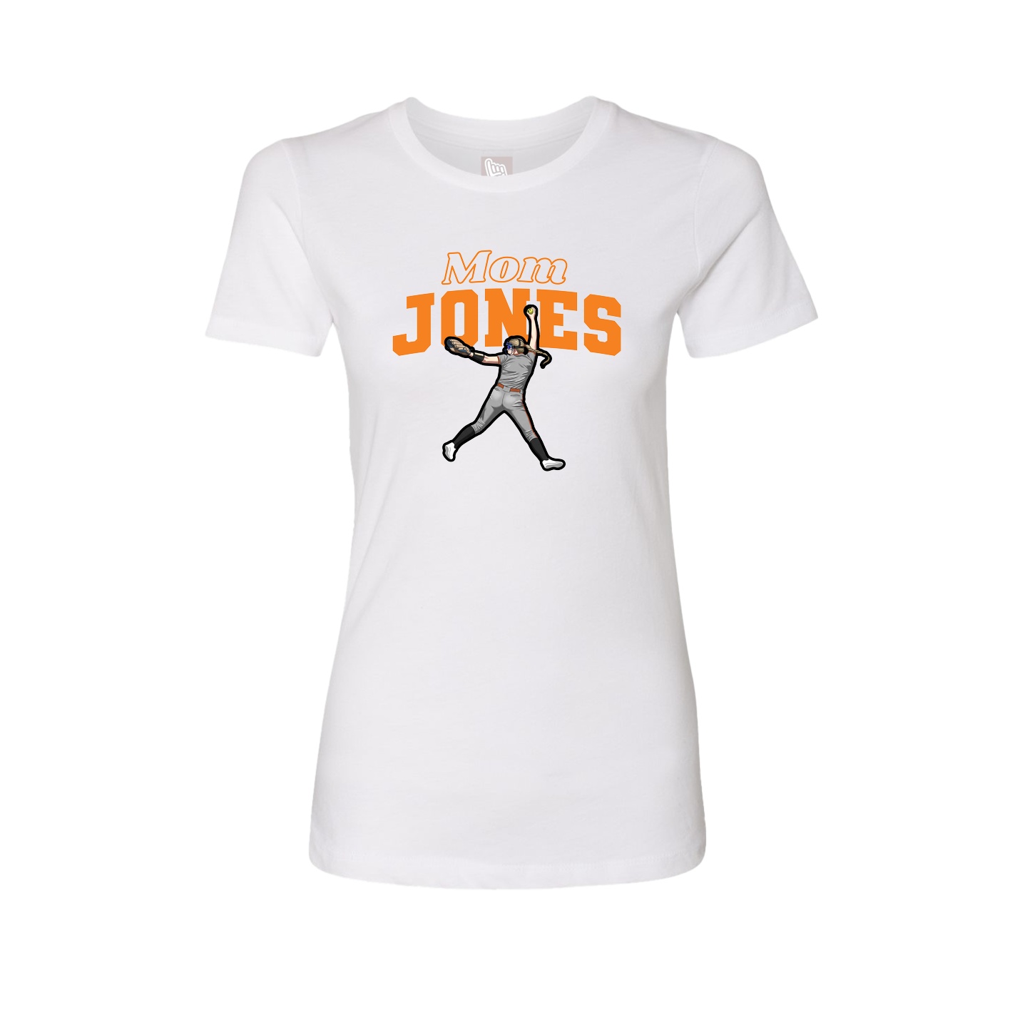Womens Tee — Mothers Day Block in White