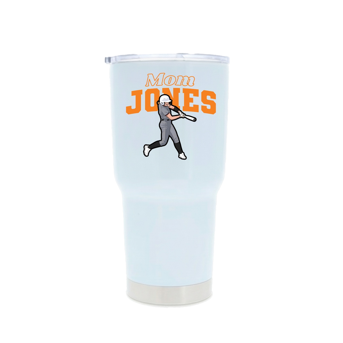 30oz Stainless Steel Tumbler — Mothers Day Block in White