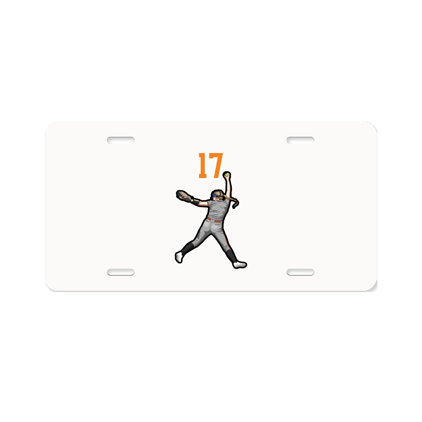 License Plate — Number Top in Classic