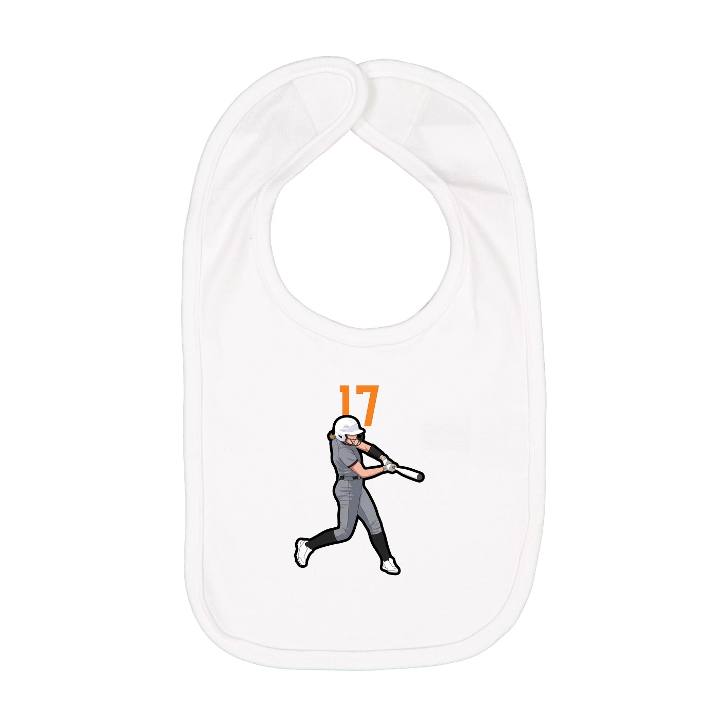 Infant Bib — Number Top in White