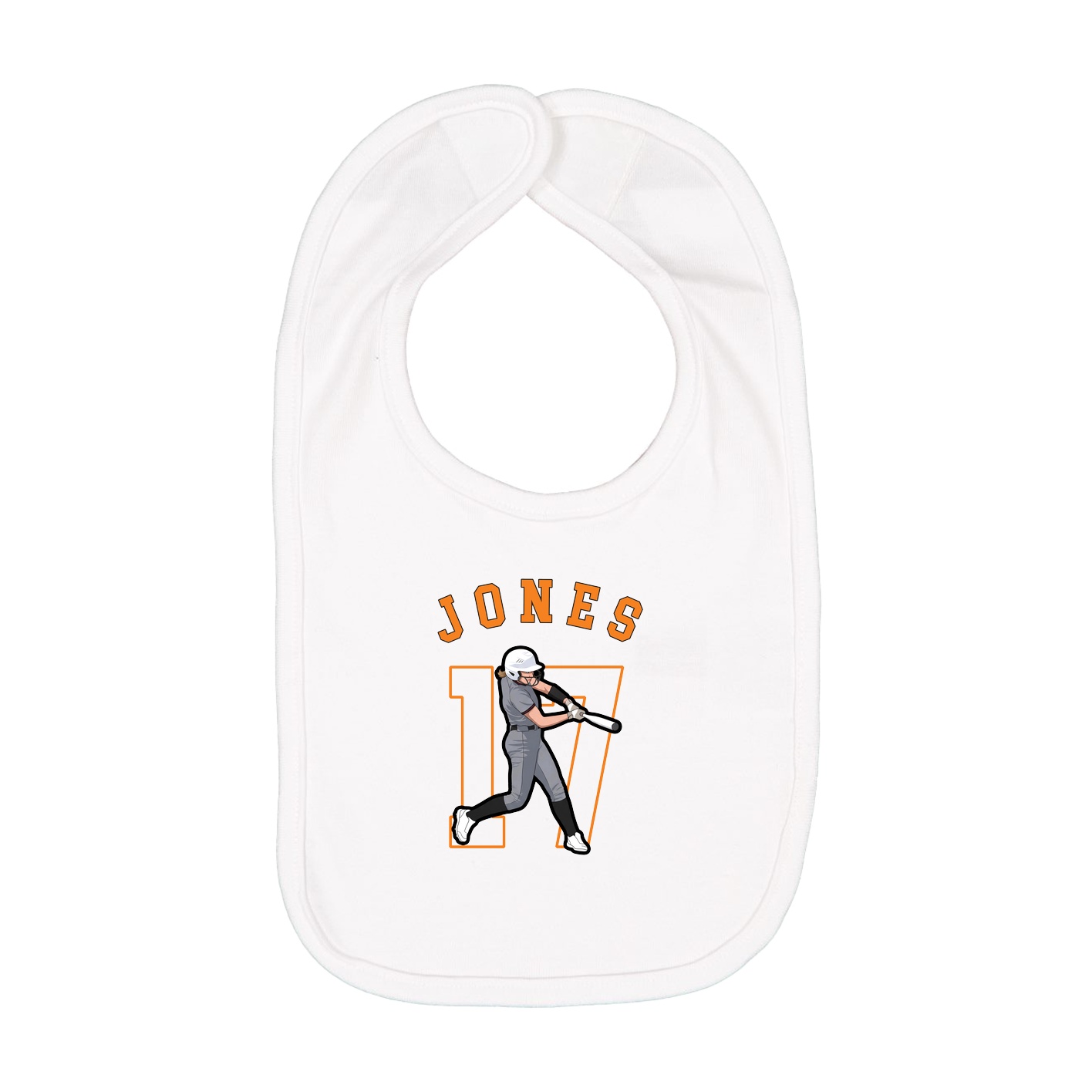 Infant Bib — Shirsey Arch in White