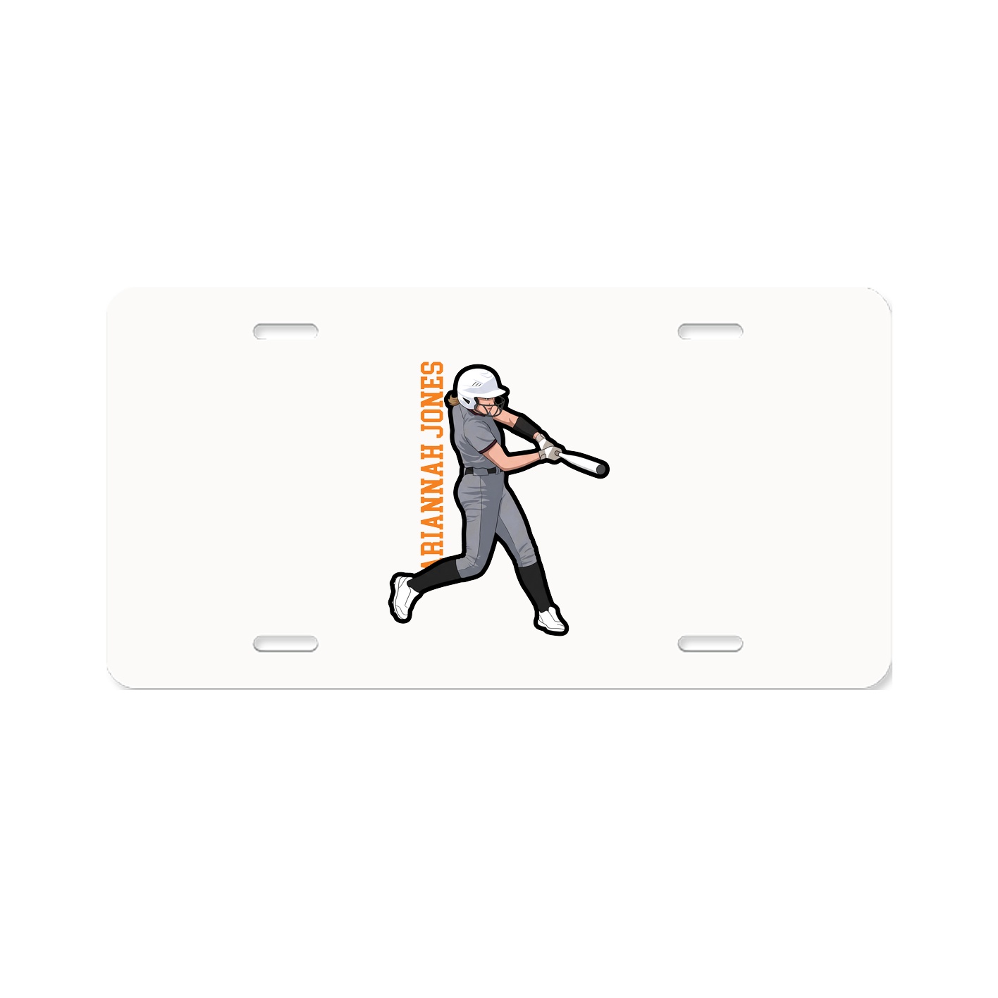 License Plate — Name Vertical in Classic