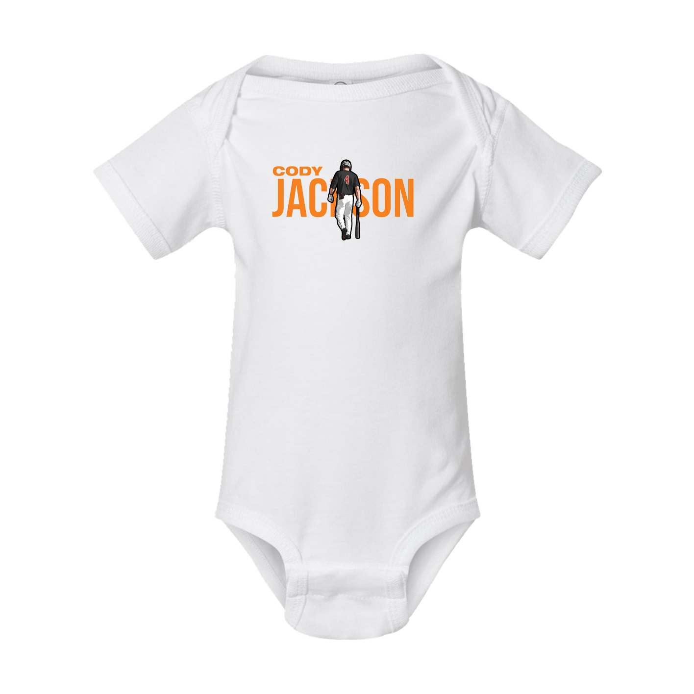 Baby Onesie — Player Name in White