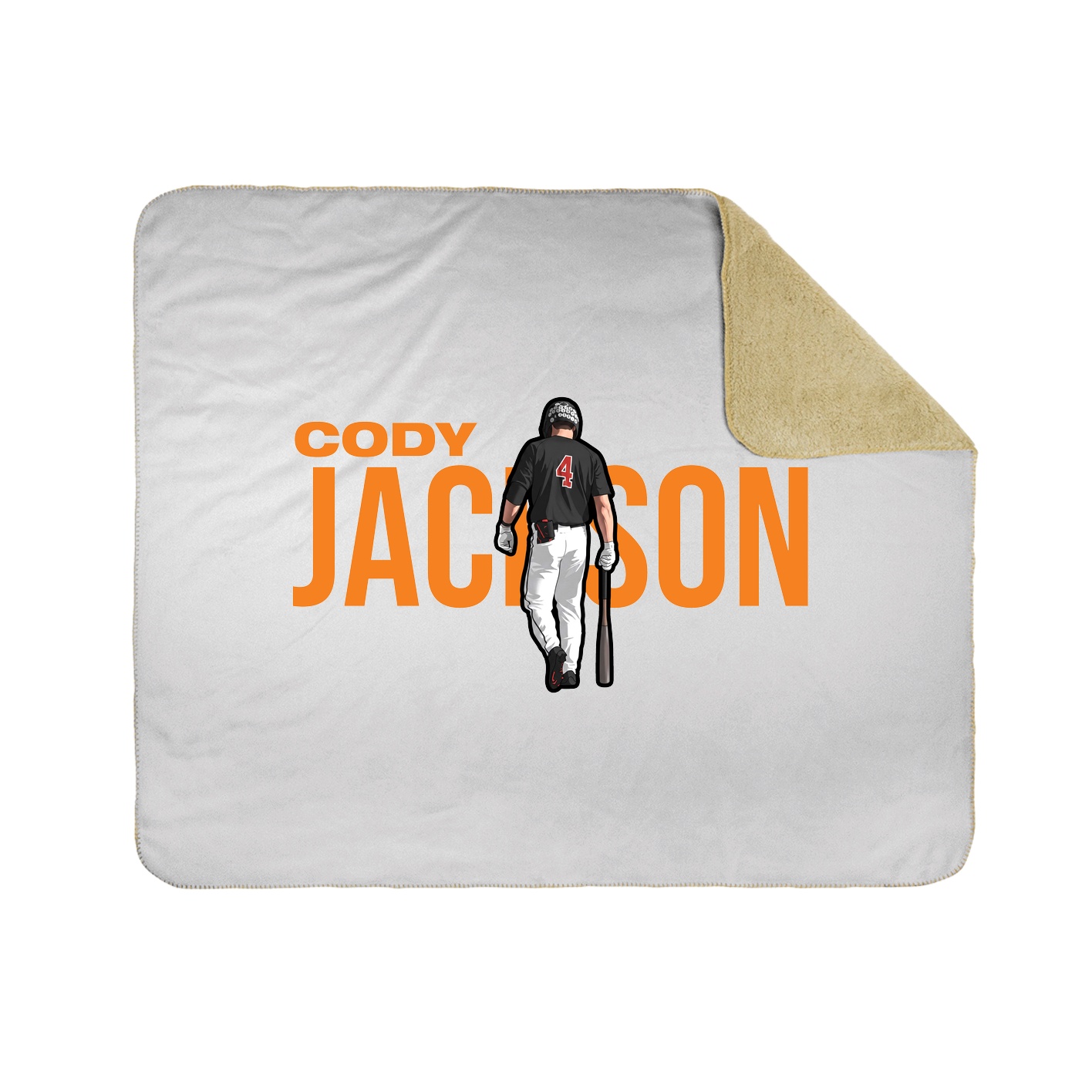 Throw Blanket — Player Name in White