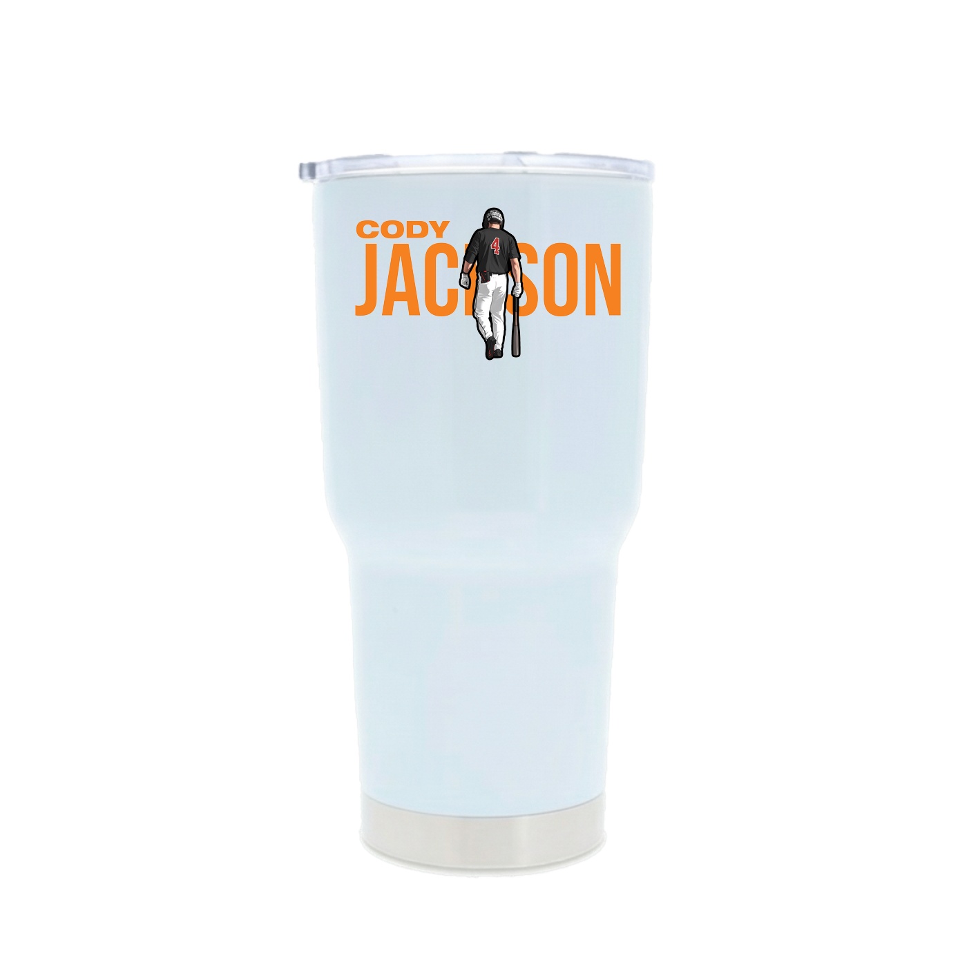 30oz Stainless Steel Tumbler — Player Name in White
