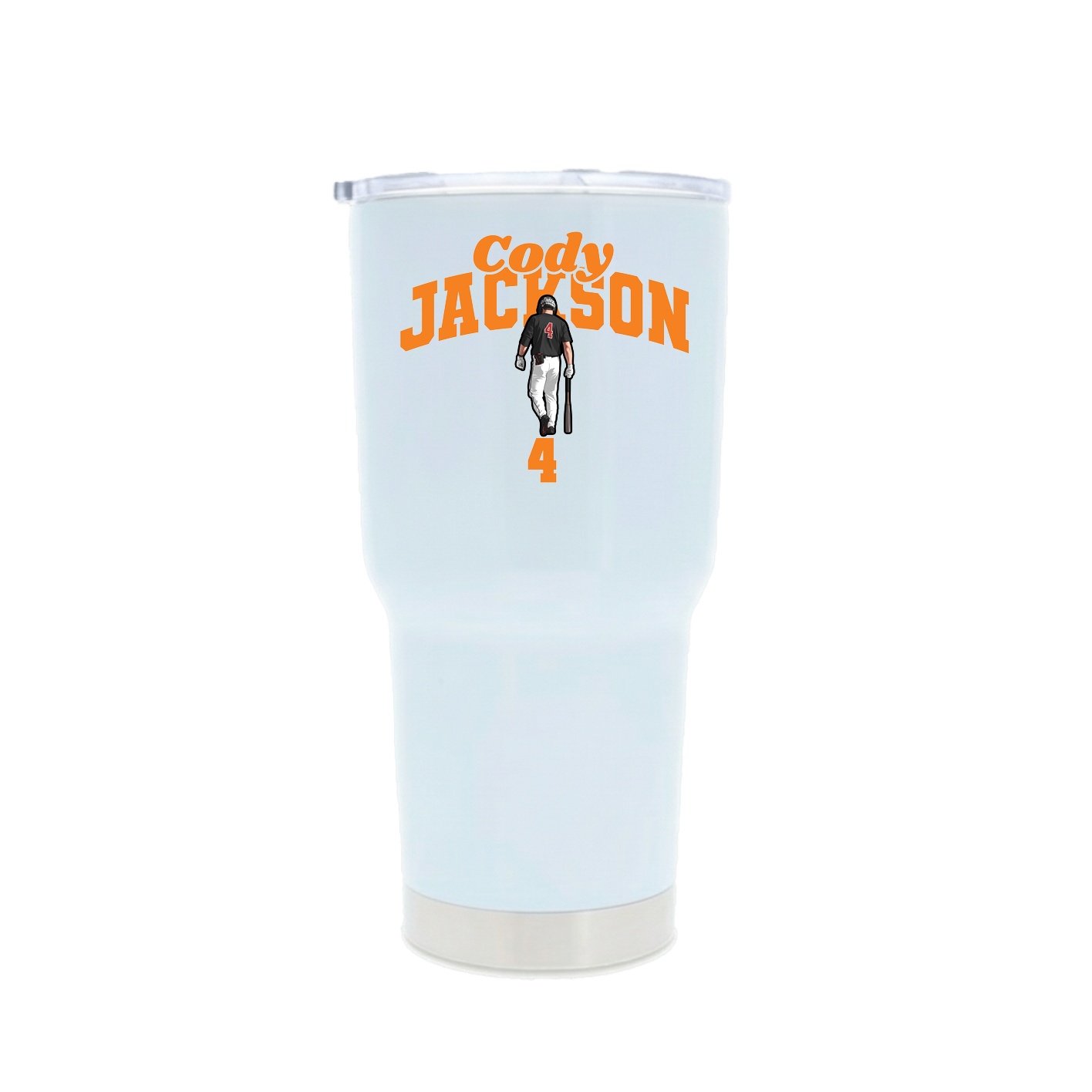 30oz Stainless Steel Tumbler — Signature Arch in White