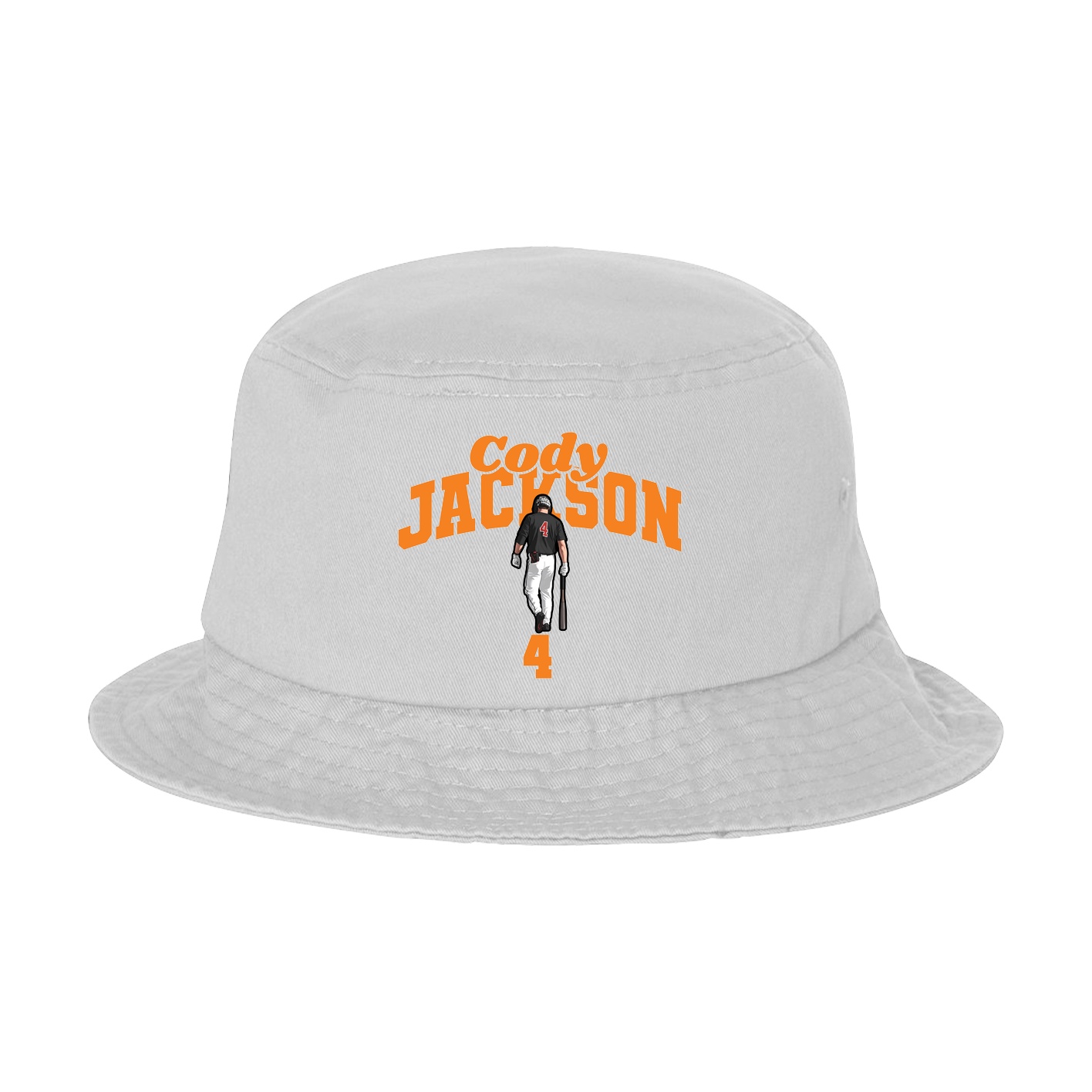 Bucket Cap — Signature Arch in White