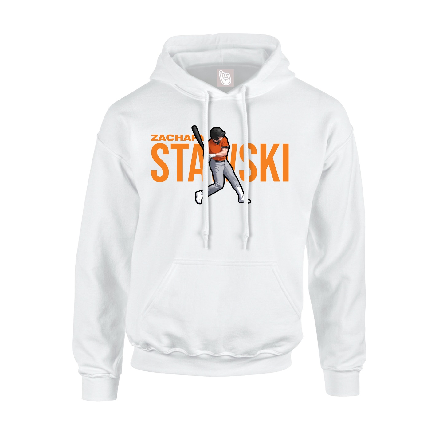 Youth Hoodie — Player Name in White