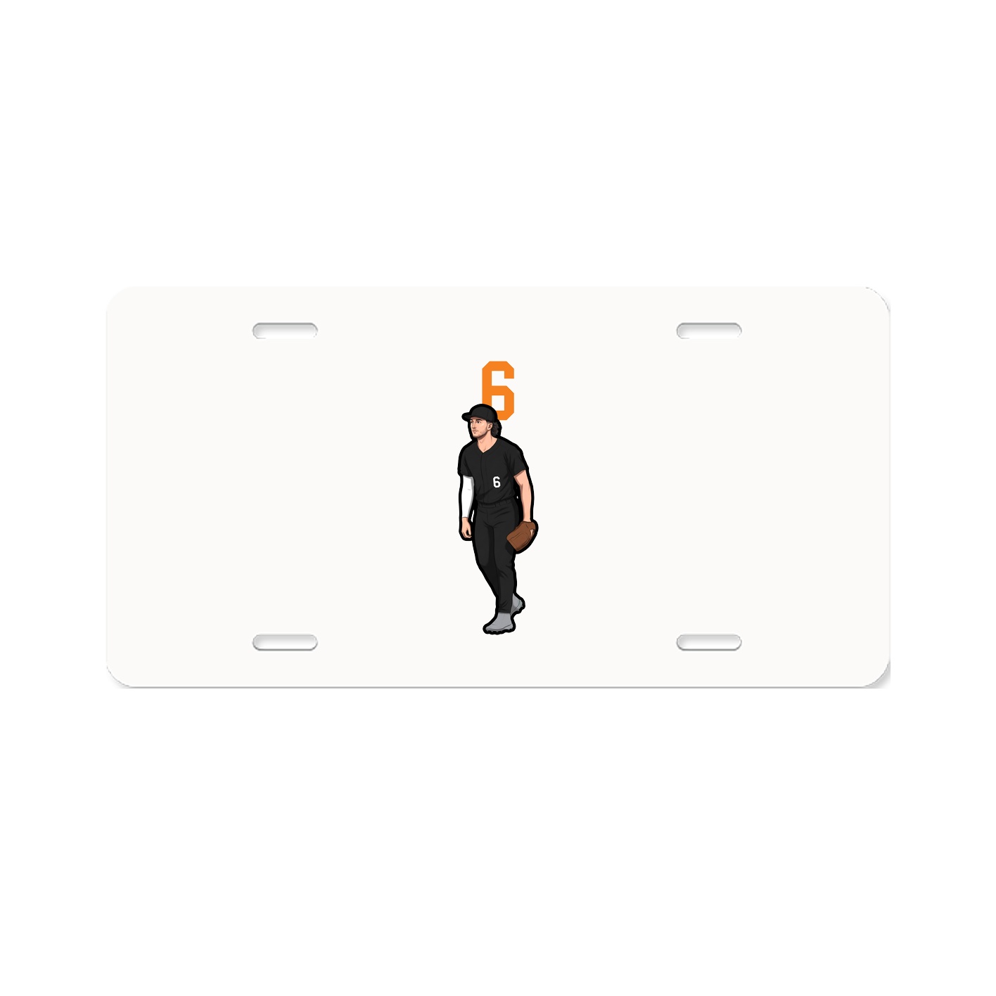 License Plate — Number Top in Classic