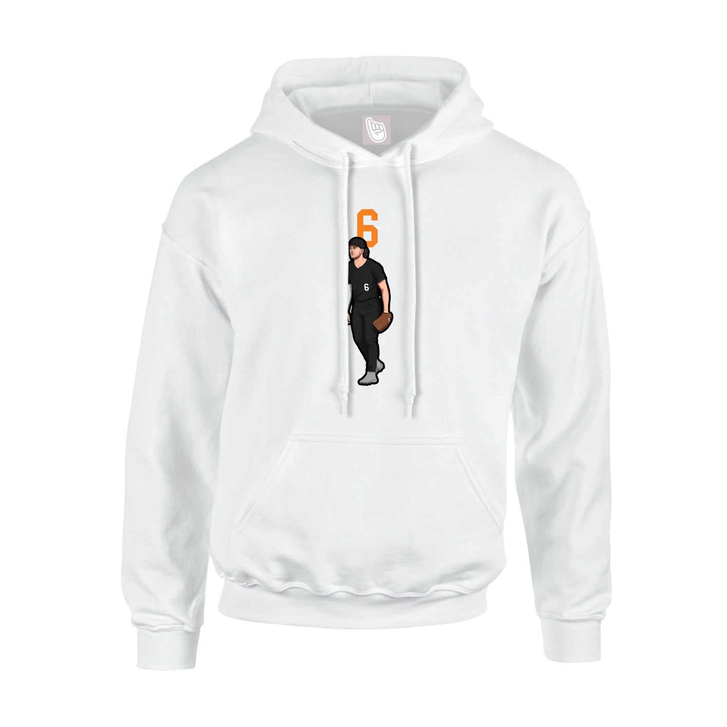 Hoodie — Number Top in White