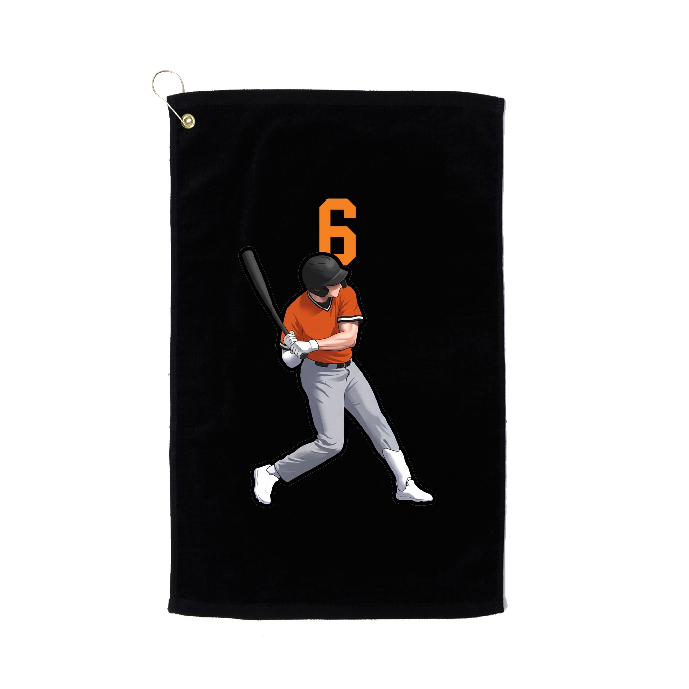 Golf Towel — Number Top in Black